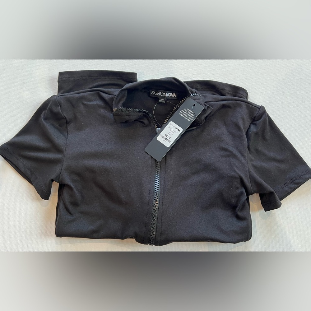 Fashion Nova NWT Black Baby Got Back Romper Small - Picture 9 of 9